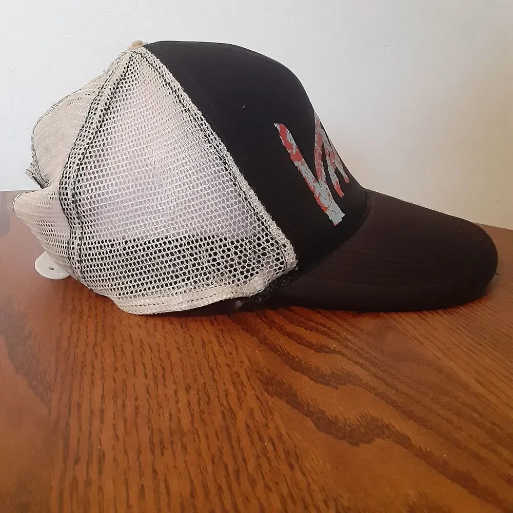 Vtg Vans Trucker Hat Mesh Snapback Rope Cap Skater